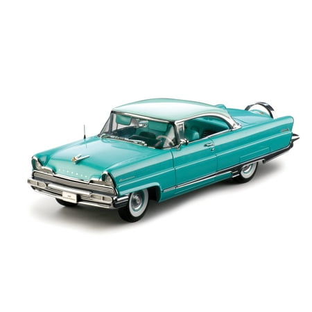 - 1956 Lincoln Premiere Hard Top Green Platinum 1/18 Diecast Model Car by Sunstar