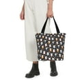 thumbnail image 4 of Goofa Snowflake Cream Hot Cocoa Pattern Tote Bags,Large Capacity Bag,Beach Tote with Zipper Closure, Large Capacity and Foam Padding, 4 of 6