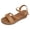Brown, variant on Wedge Sandals for Women Ankle Strap Open Toe Heels Classic Summer Platform Espadrilles Ladies Summer Beach Shoes Brown Size 6