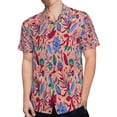 thumbnail image 4 of High Quality Hawaiian Shirts for Men Short Sleeve Aloha Beach Shirt Floral Summer Casual Button Down Shirts Blouses P42SEN, 4 of 7