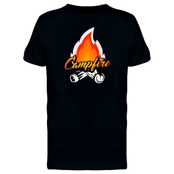Campfire Caption Cool Design Tee Men's -Image by Shutterstock