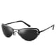 thumbnail image 2 of Movie The Matrix Trinity Cosplay Glasses Unisex Eyewear Frameless Eyeglasses Metal Fashion Driving Sunglasses Accessories Props, 2 of 3