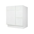 thumbnail image 3 of Furinno Shaker Drawers Right Bath Vanity Cabinet without Top, Ready to Assemble, 21 D x 30 W x 34.5 H, White, 3 of 6