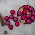 thumbnail image 2 of Northlight 16ct Shatterproof 4-Finish Christmas Ball Ornament Set 3” - Pink, 2 of 7