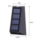 thumbnail image 2 of Luces solares de pared para exteriores LED impermeables solares hacia arriba y hacia abajo luces solares para escaleras 7 colores cambiantes luces de patio al aire libre para patio trasero jardín garaje camino 2 unidades Zhivalor CWY-0216, 2 of 5