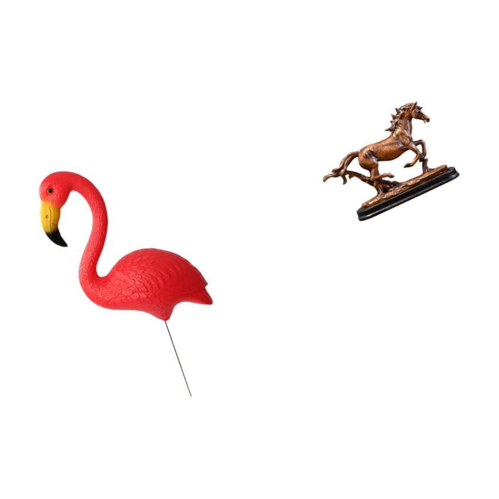 simhoa Bird Statue Figurine Yard Art Ornament Flamingo Garden Stake Sculpture for Spring Holiday Fairy Garden Accessories Horse Artwork Collectible Ornament Statue for Desk Decoration Living