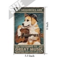 thumbnail image 5 of Dog Guitar Rock Retro Style Poster,I Play Guitar and I Know Things Retro Tin Sign,Vintage Pop Music Style Cafe Home Art Wall Art Decor Metal Sign for Man Cave Garage Cafes Club Pubs 5.5x8 Inch, 5 of 7
