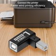 thumbnail image 2 of Conector Extensión USB 2.0 Tipo B Adaptador Impresión para Impresora Escáner HDD, 2 of 9