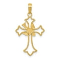 thumbnail image 4 of FB Jewels 14K Yellow Gold Dove Cross Pendant, 4 of 4