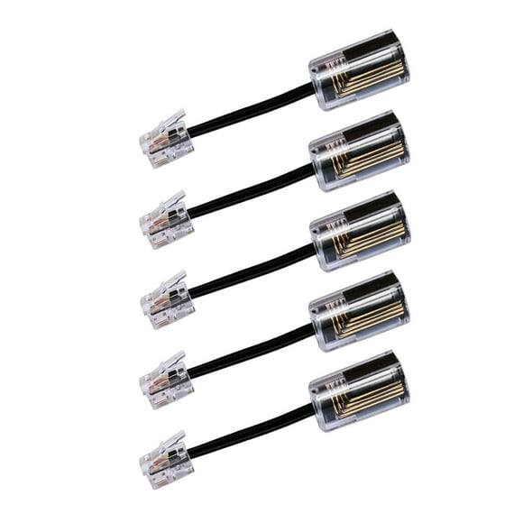 Desenredador de cables de teléfono portátil con rotación de 360 grados, paquete de 5
