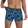 thumbnail image 2 of Kdxio Men's Boxer Briefs with Blue Butterfly Print - Comfortable and Breathable Underwear for Everyday Wear, 2 of 7