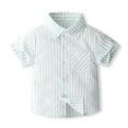 thumbnail image 3 of Okbabeha Toddler Boy Gentleman Outfits Button Down Shirt with Suspender Shorts 2Piece Dress Suit Baby Boy Birthday Clothes, 3 of 7