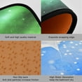 thumbnail image 2 of Space Galaxy Green Anti Fatigue Mats for Kitchen Floor, Set of 2 Non Skid Washable Waterproof Anti Kitchen Floor Mats for Kitchen Office Laundry Room Bathroom (19"x27"+19"x47"), 2 of 7