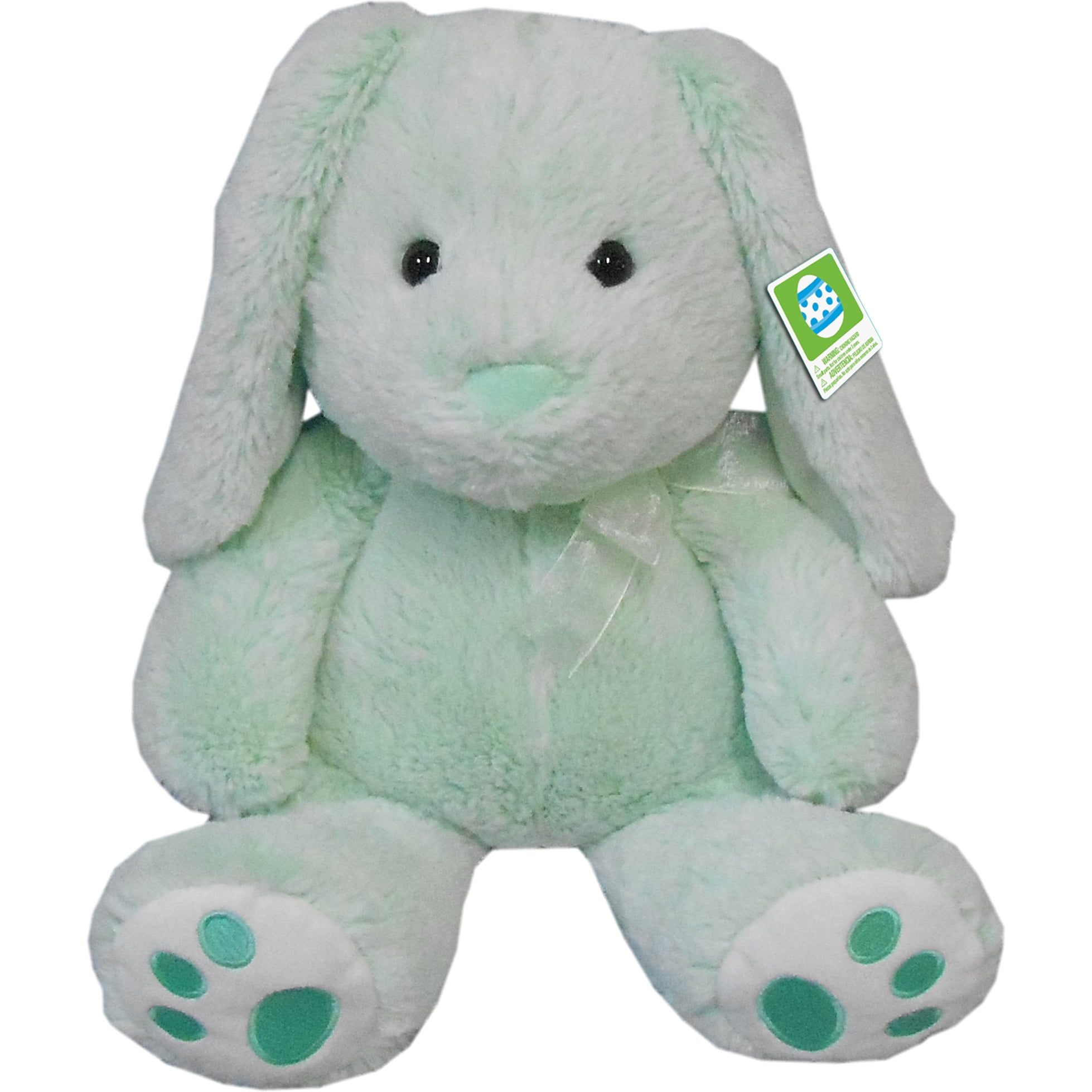green stuffed bunny