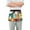 Colorful Cartoon Dogs, variant on Cute Girl with Rose Server Apron with 3 Pockets Waterproof Waitress Waist Short Apron for Man Woman 12 Inches
