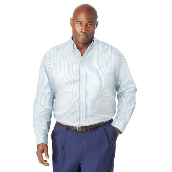 KingSize Men's Big & Tall Long-Sleeve Wrinkle-Free Everyday Oxford