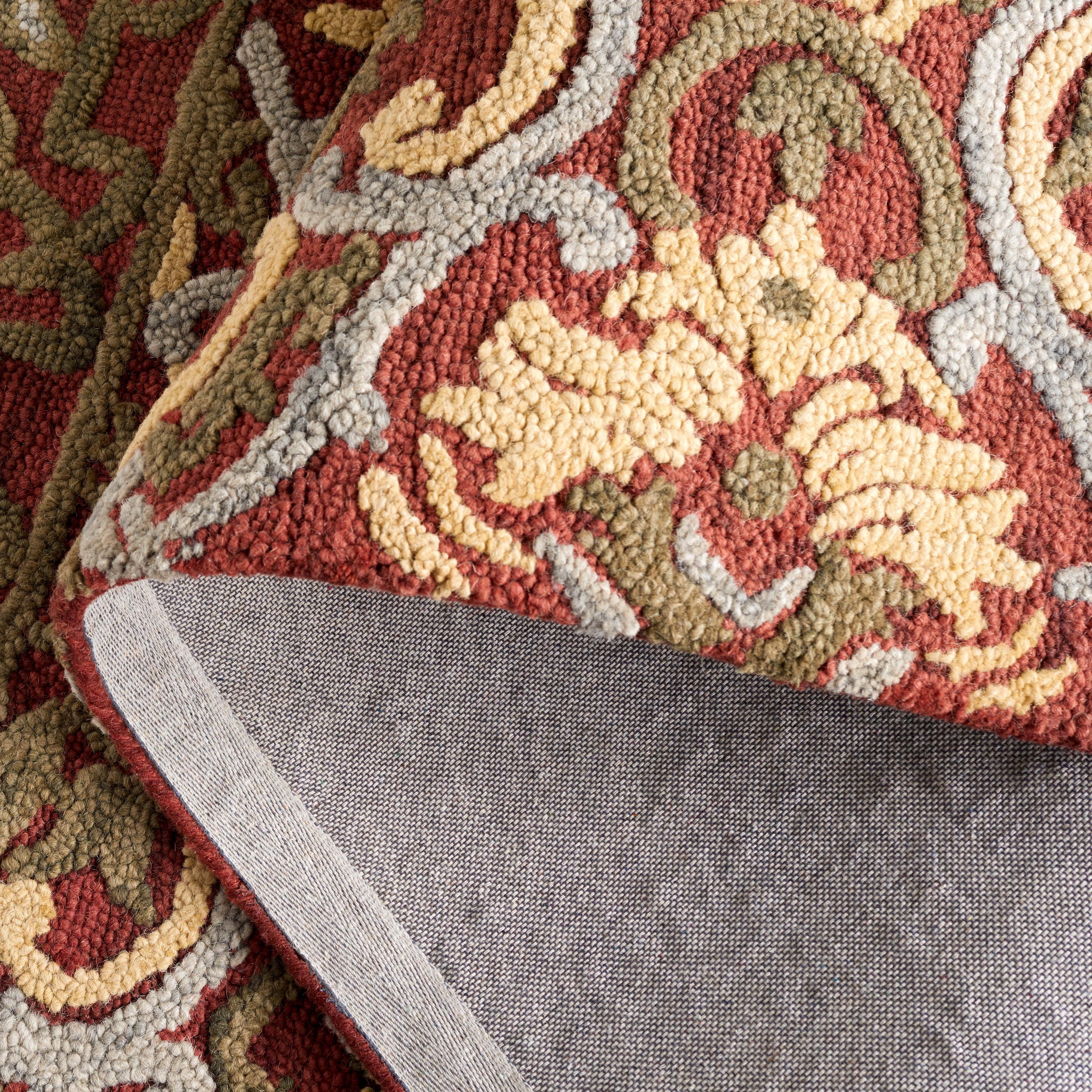 SAFAVIEH Blossom Abram Geometric Area Rug, Red/Gold, 5' x 8'