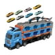 thumbnail image 4 of Camión Transportador Grande, Conjunto de Juguetes, Camiones de Juguete, Educativo Temprano, Coleccionable, Transportador de Almacenamiento Plegable, J , azul con 8 coches, 4 of 9