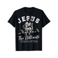 thumbnail image 1 of Jesus The ultimate Deadlifter Funny Christian Workout Gym T-Shirt, Small, Black tee, 1 of 6