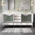 thumbnail image 5 of ANGELES HOME 80-Inch Bathroom Vanity with Double Sink, Freestanding Solid Wood Vanity with 4 Soft-Close Doors, 6 Dovetail Drawers and Cultured Marble Countertop, White, 5 of 6