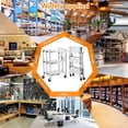 thumbnail image 6 of Portable Folding Service Cart, 3-Tier Stainless Steel Collapsible Utility Carts 400 lbs Load Capacity, Heavy Duty Service Cart w/ 360°Swivel Wheels for Home Office Warehouse, 6 of 7
