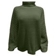 thumbnail image 6 of Winter Knitted High Neck Pullover Sweater Soft Warm Turtleneck Top Cozy Casual Fall Fashion Comfortable Yarn Elegant Long Sleeve Outerwear, 6 of 6