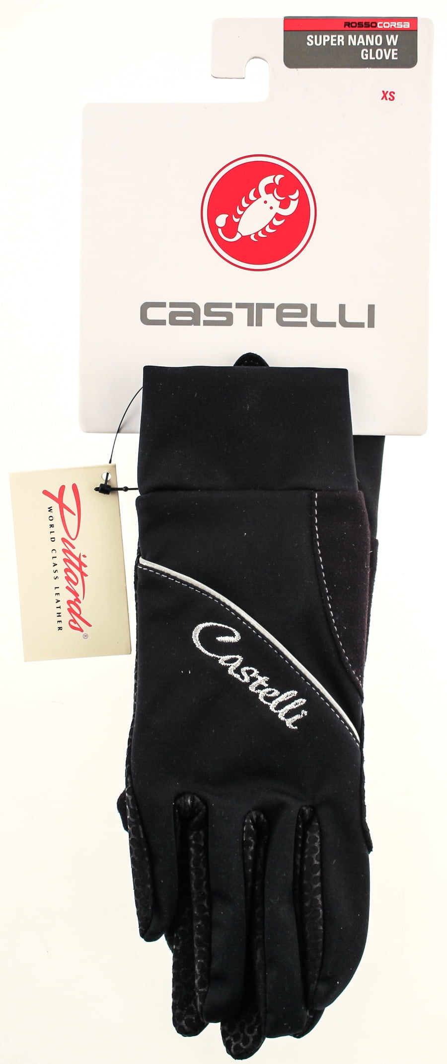 CASTELLI SUPER NANO DONNA Women's Bike Cycling Gloves XL Pair Finger Black New by