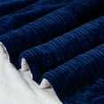 thumbnail image 3 of Legacy Decor Luxury Ultra Plush and Soft Sherpa Fleece Throw Blanket, 52” x 71” Blue, 3 of 4