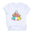 thumbnail image 1 of Birdeem Blouse Mode Femme Imprimé Gobelin de Pâques Col Rond Manches Courtes Ample, 1 of 6
