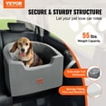thumbnail image 2 of Asiento de coche para perros VEVOR, asiento elevador impermeable para perros para coche con bolsillo de almacenamiento, correa de seguridad con clip y relleno de esponja, 2 of 9