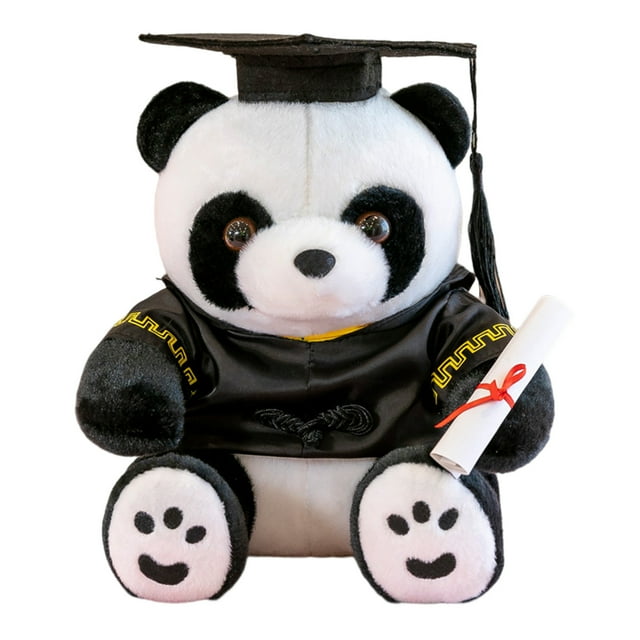 Osito de peluche de graduación de 9 pulgadas - Tejido de felpa y algodón PP, diseño de traje de soltero, para regalos de graduación desde la guardería hasta la universidad