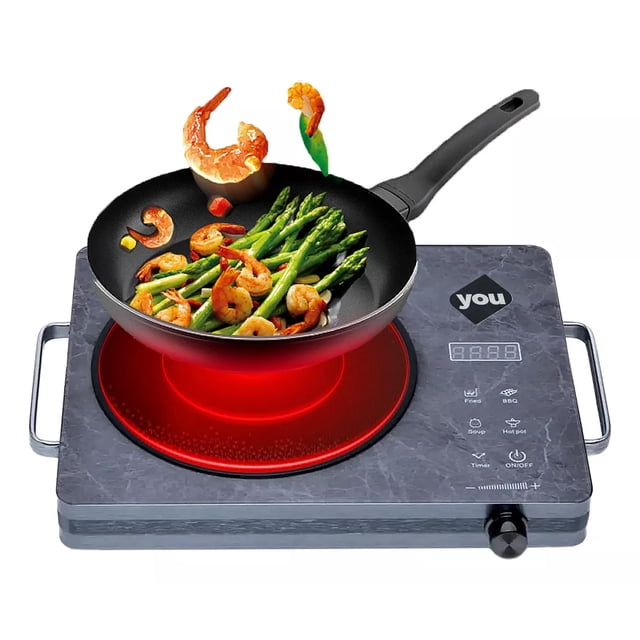 Parrilla Estufa De Induccion Magnetica 3500W You 4 Funciones Gris 44 x 33 x 9 cm