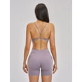 thumbnail image 6 of IBTOM CASTLE Two Piece Workout Sets for Women Y Back Sports Jogger Outfits Bra High Waist Biker Shorts Matching Gym Sets Yoga Pilates Outfits L Purple, 6 of 7