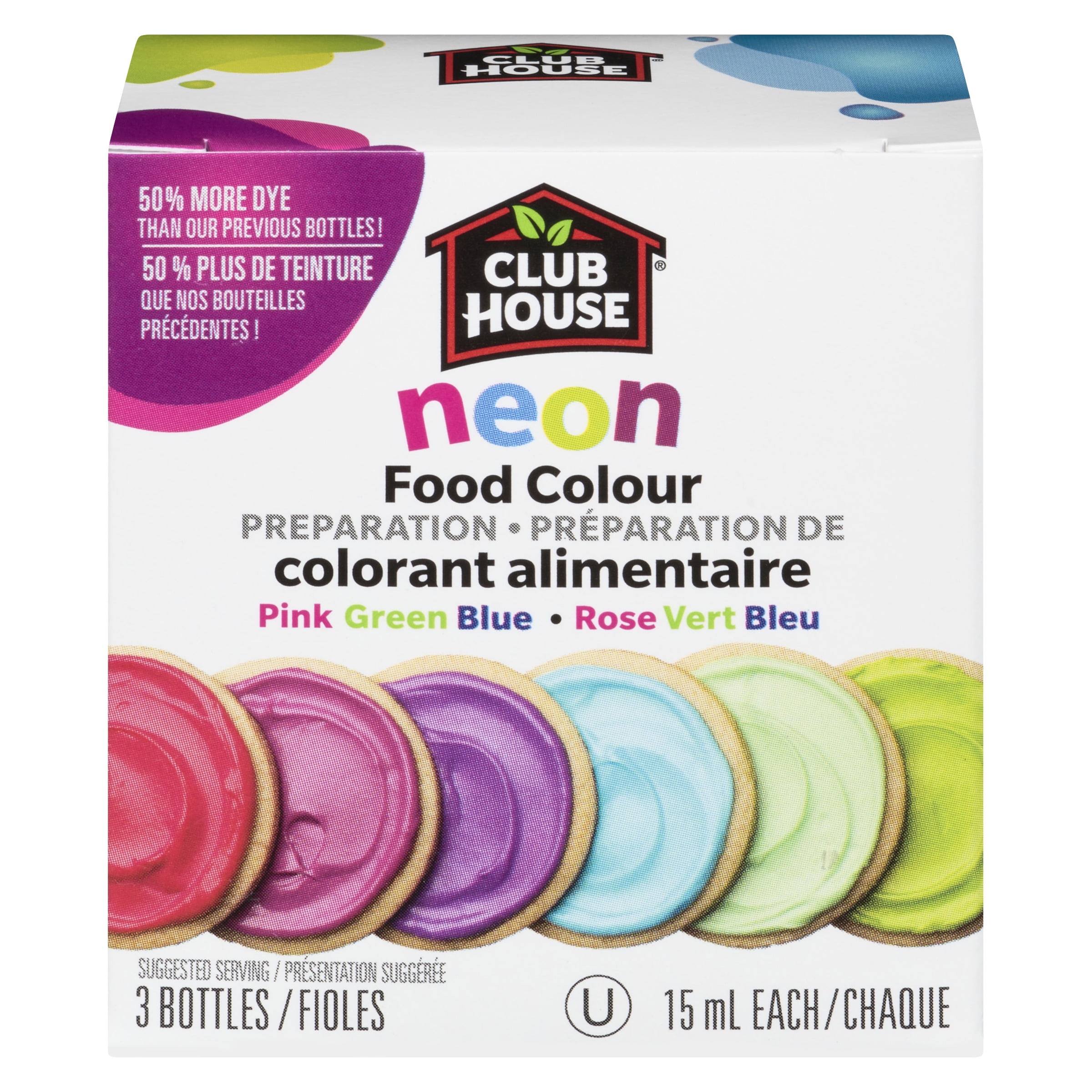 NÉON COULEURS ALIMENTAIRES 3 FOILES NÉON COULEURS ALIMENTAIRES