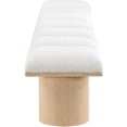 thumbnail image 4 of Meridian Furniture Pavilion Cream Boucle Fabric Bench, 4 of 9