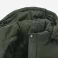 thumbnail image 4 of Donemore Men's Long Thick Jacket with Detachable Windproof Hood Winter Warm Fleece-Lined Coat, 4 of 9
