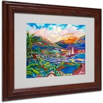 Trademark Fine Art "Sunset" Canvas Art by Manor Shadian, Wood Frame