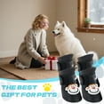 thumbnail image 5 of GASTROPOD 4Pcs Dog Booties,Silicone Waterproof Rainy Dog Shoes for Hot Pavement,Silicone Material Dog Shoes,Black, 5 of 7