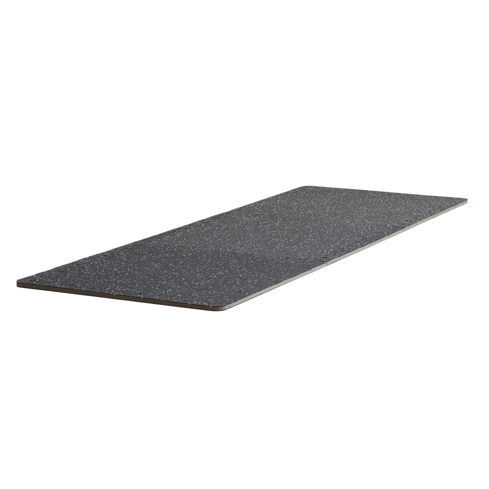12-Piece 0.56 Inch Thick Gym Floor Mats, 24 Inch x 24 Inch EVA Foam and Rubber Top Interlocking Workout Mats, 48 Square Feet Coverage, Waterproof Exercise Puzzle Flooring for Gym, Home, Garage, Black