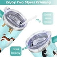 thumbnail image 4 of Double-Walled Dog Lover Coffee Tumbler 40oz - Durable Stainless Steel Mug with Handle & Straw - Cute Gift for Women, 4 of 6