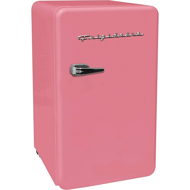 Frigidaire EFR372 PINK 3.2 Cu Ft Pink Retro Compact Rounded Corner Premium Mini Fridge Nostalgia Retro Countertop Microwave Oven 0.9 Cu. Ft