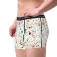 thumbnail image 2 of Pofeuu Wildflower Watercolor Print Men’s Boxer Briefs, Moisture-Wicking Underwear, Regular,Trunk-Large, 2 of 5