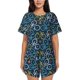 thumbnail image 1 of Fotbe Bicycle Colorful Conjunto de Pijama Estampado para Mujer, 2 Piezas, Ropa de Dormir con Camiseta de Manga Corta y Shorts Suaves-X-Large, 1 of 6