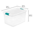 thumbnail image 2 of Sterilite 64 Quart Clear Plastic Storage Bin with White Latch Lid, 24 Pack, 2 of 12