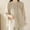 Khaki, variant on Women's Tops Summer Cotton Linen 3/4 Sleeves Button Down Tunic Tops Loose Lightweight Swing Blouse