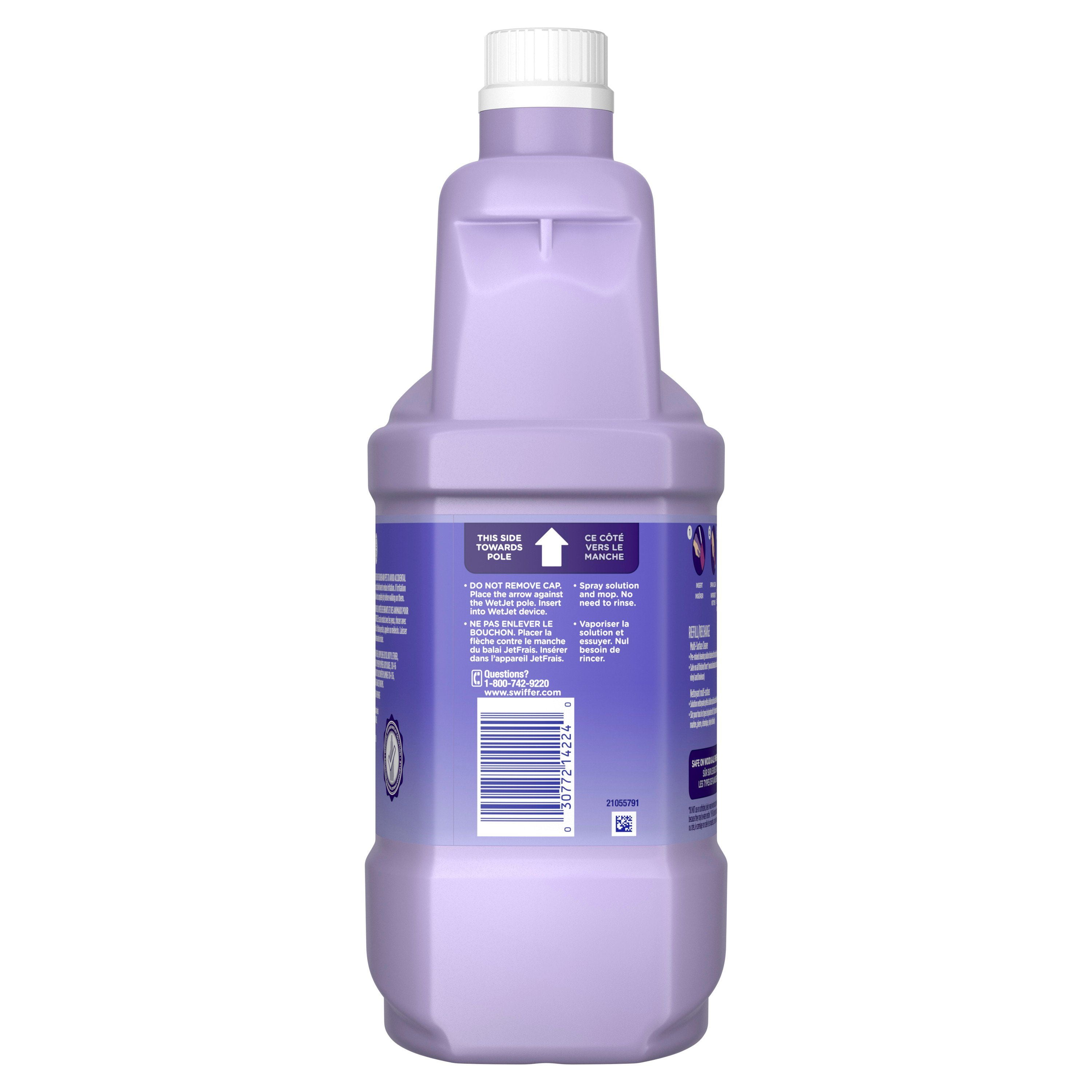 Swiffer WetJet Spray Mop Multi-Purpose and Hardwood Liquid Floor Cleaner Refill, Lavender Vanilla & Comfort