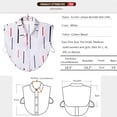 thumbnail image 2 of Camicover Women's Casual Boho Floral Printed Button Down Half Blouse Vintage Fake Collar Dickey, 2 of 4