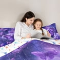 thumbnail image 5 of Homewish Chic Butterfly Bedding Comforter Set,Galaxy Starry Sky Twin Comforter Sets,Dreamy Purple Bedding Set For Girls,Microfiber Bedroom Decor Reversible,2pcs, 5 of 8