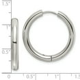 thumbnail image 3 of Primal Steel Stainless Steel 3.5mm Hinged Hoop Earrings, 3 of 7