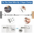 thumbnail image 6 of 1/16" Wire Rope Kit with 300FT Vinyl Coated 304 Stainless Steel Wire Rope with M5 Turnbuckle, 7x7 Strand Core Tensioner Kit for String Light Hanging, Garden, Clothes Line and  Climbing, 6 of 7